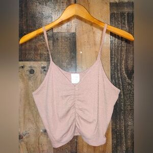 Full Tilt Ruched Cropped Camisole Tank Top Size XL